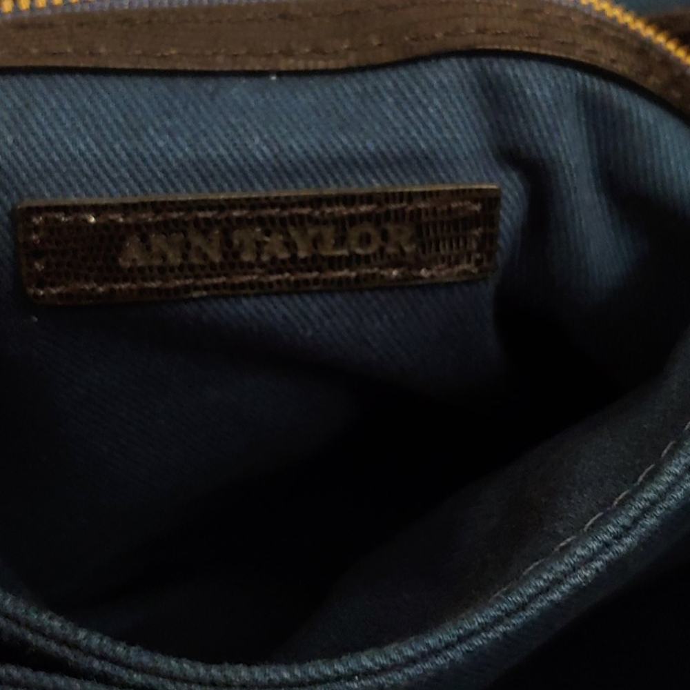 Ann Taylor Black Shoulder Bag with Gold Hardware - Picture 3 of 4